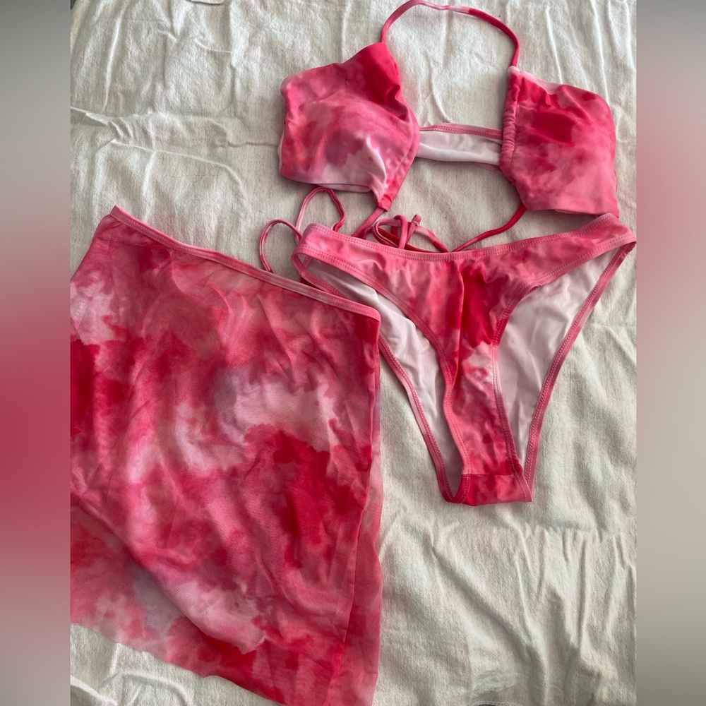 Bikini with skirt cover up